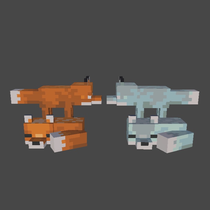 Minecraft Fox Plushies