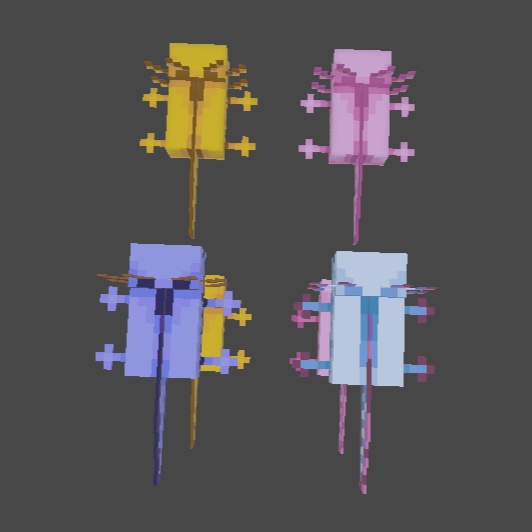 Minecraft Axolotl Plushies