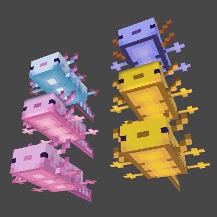 Minecraft Axolotl Plushies