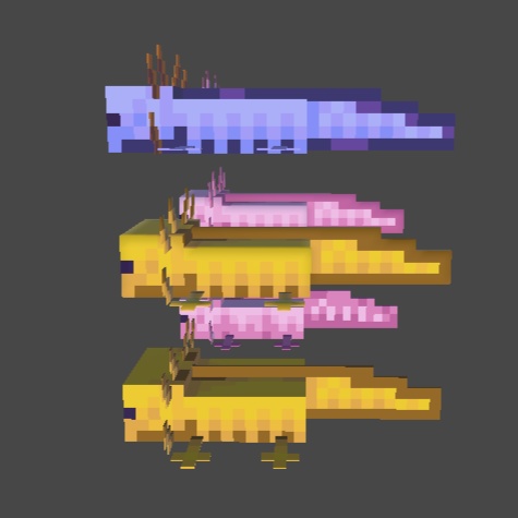 Minecraft Axolotl Plushies