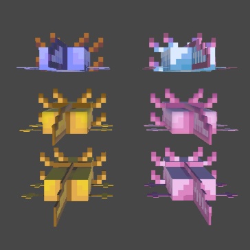 Minecraft Axolotl Plushies