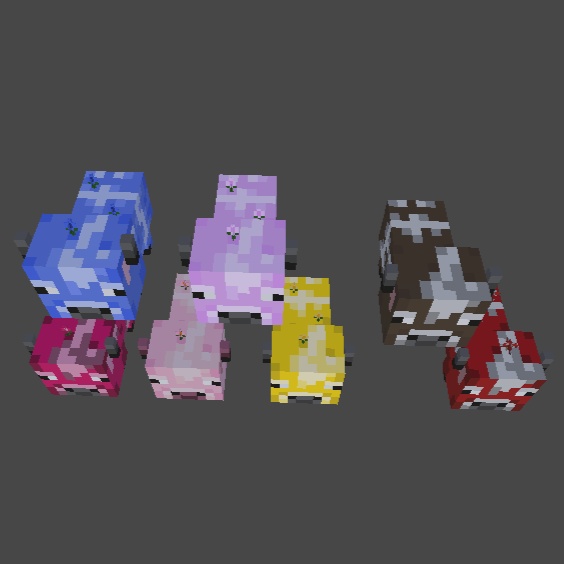 Minecraft Cow & Mooshroom Plushies