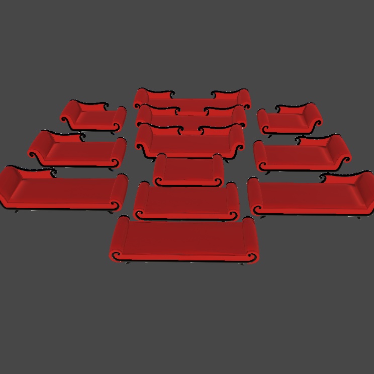 Victorian Sofas and Ruffle Pillows