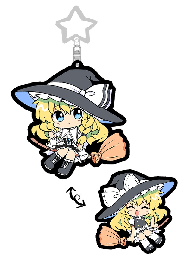 霧雨魔理沙　黒ぶちアクキー