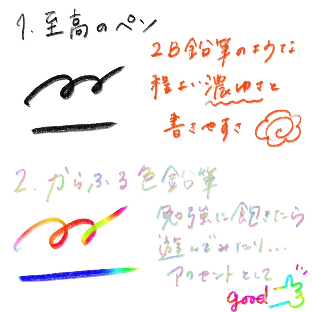 書くことに特化したブラシセット