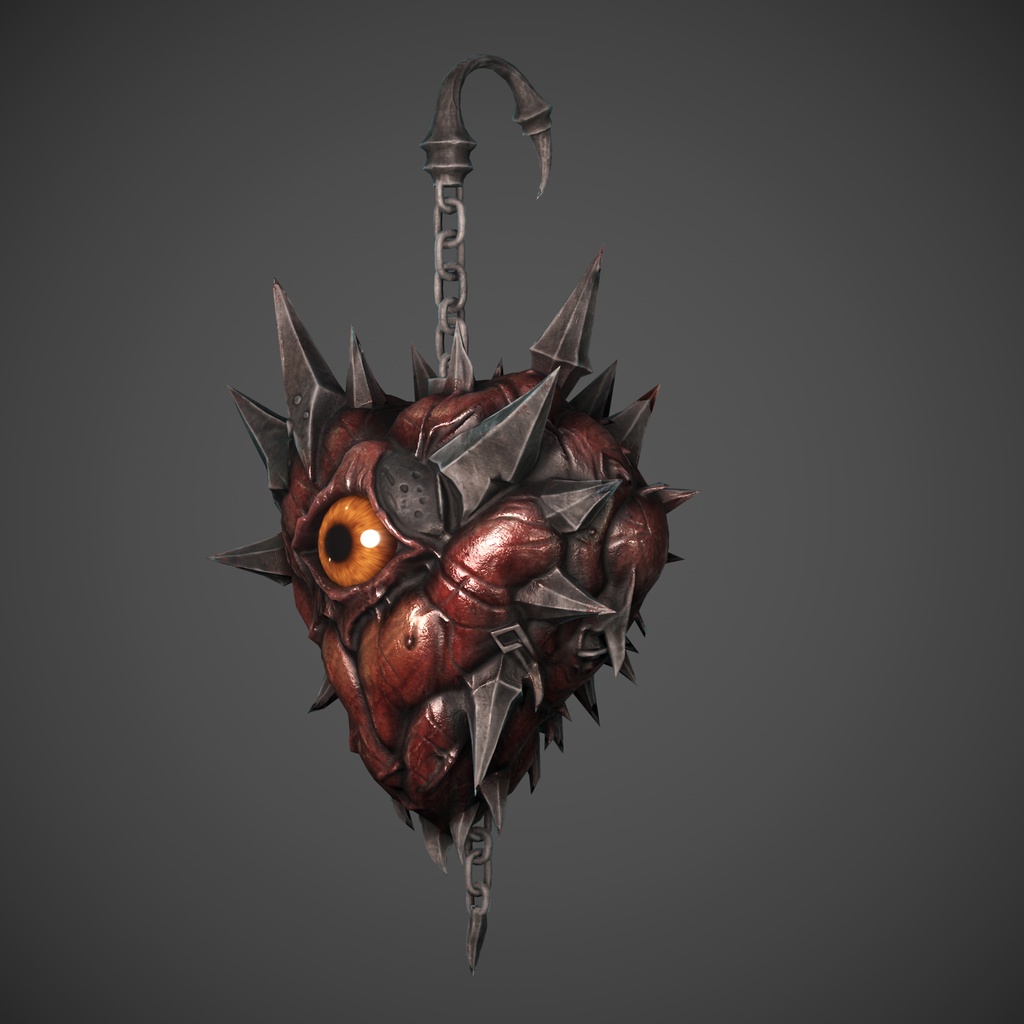 SweetGore スパイクハートピアス オリジナル3Dモデル