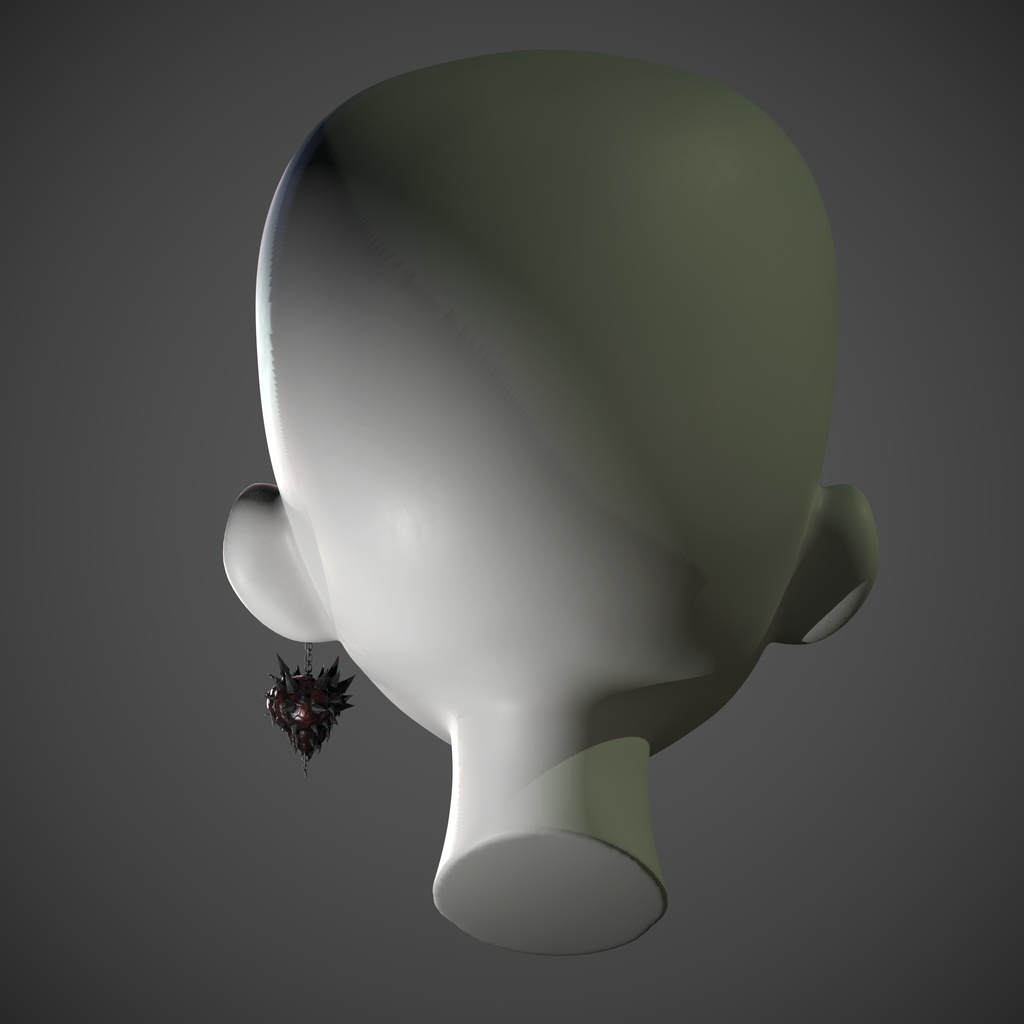 SweetGore スパイクハートピアス オリジナル3Dモデル