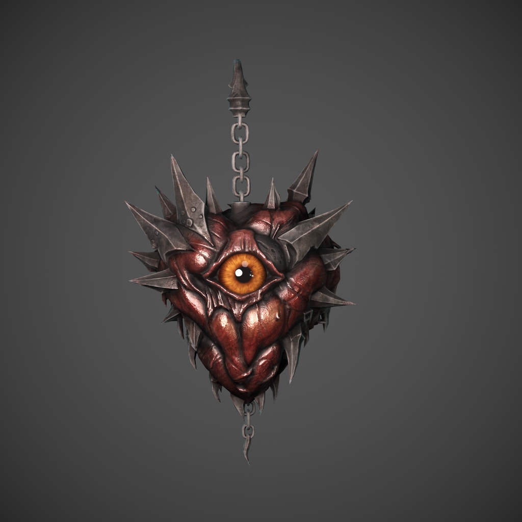 SweetGore スパイクハートピアス オリジナル3Dモデル