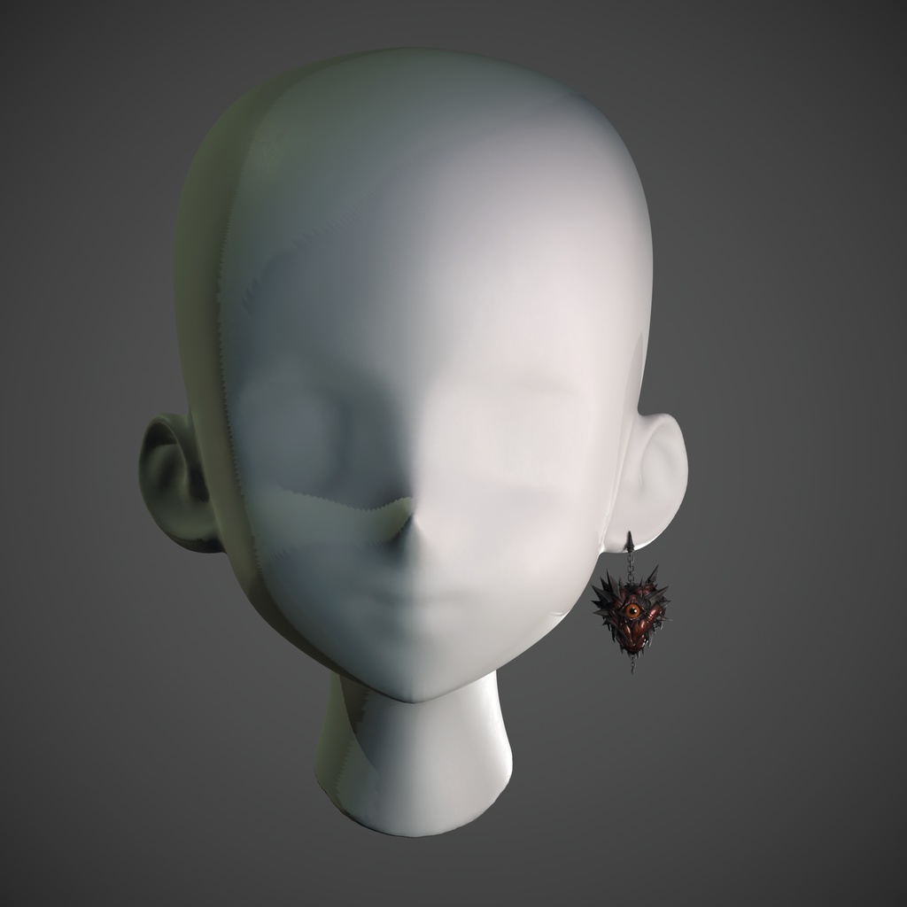 SweetGore スパイクハートピアス オリジナル3Dモデル