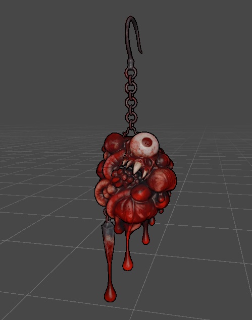 FleshPetal 肉花ピアス 3Dモデル