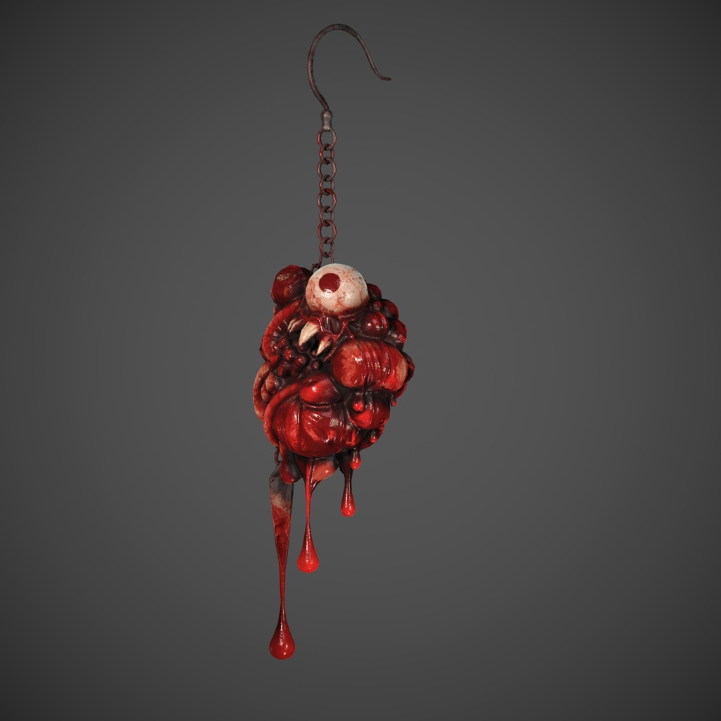 FleshPetal 肉花ピアス 3Dモデル