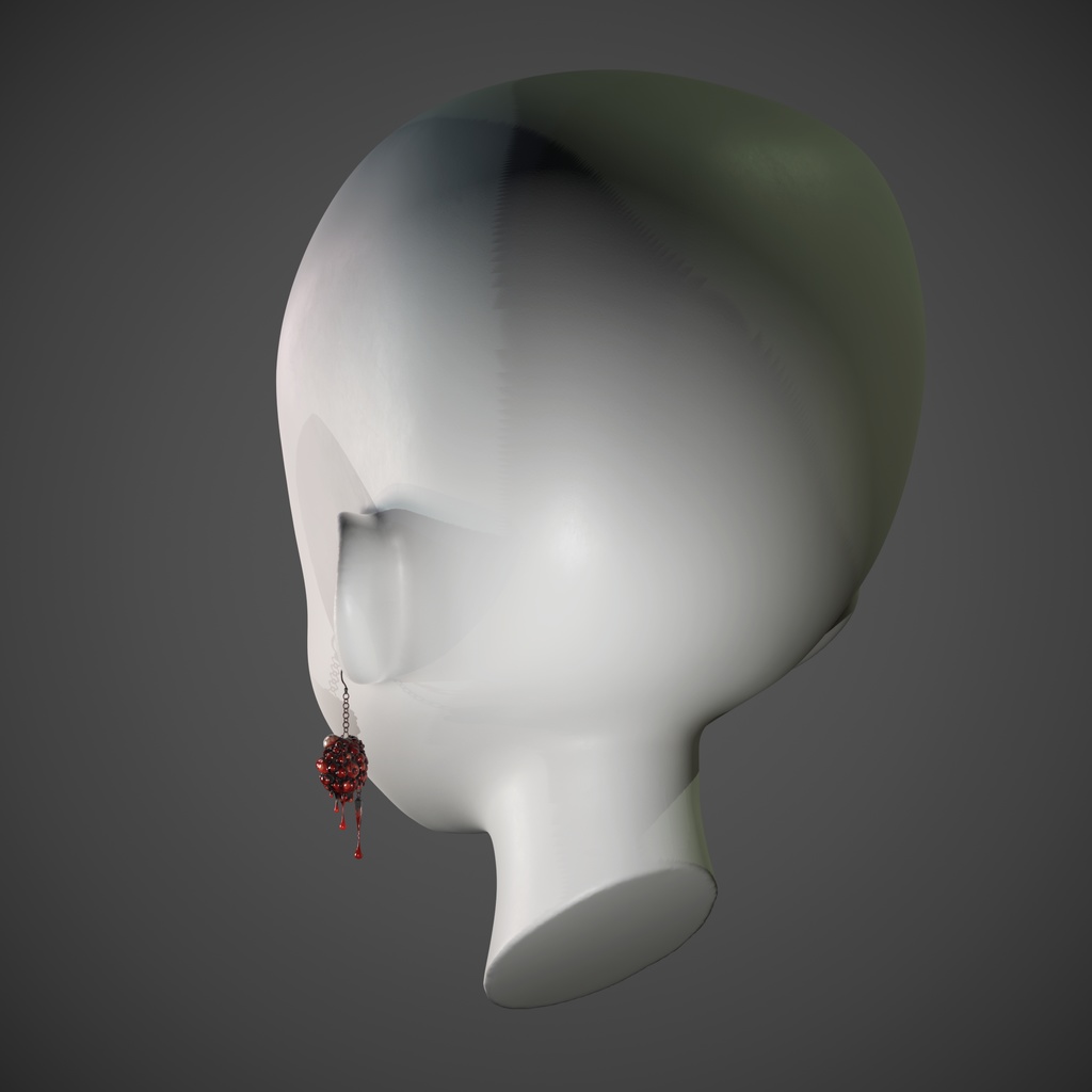 FleshPetal 肉花ピアス 3Dモデル