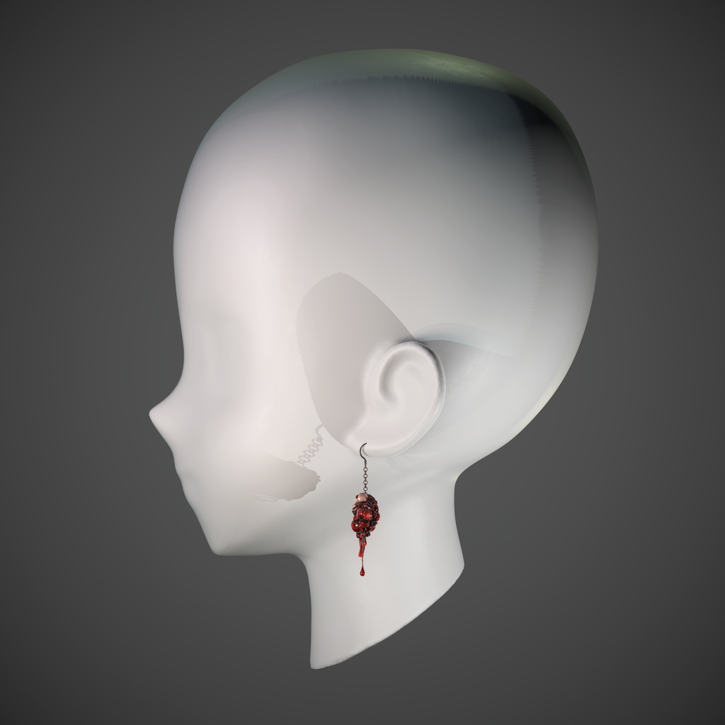 FleshPetal 肉花ピアス 3Dモデル