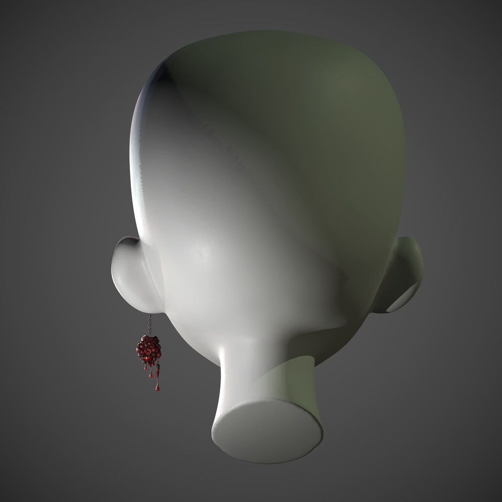 FleshPetal 肉花ピアス 3Dモデル