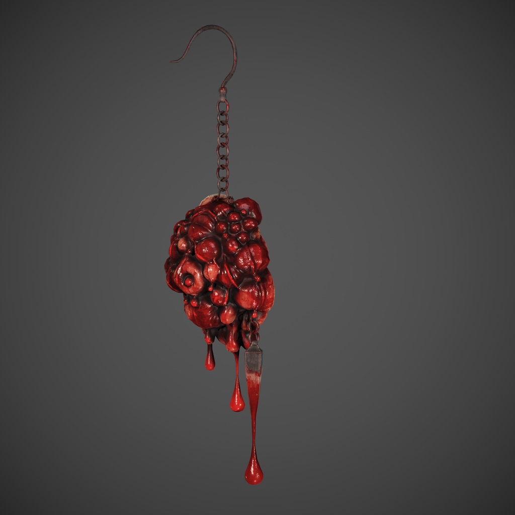 FleshPetal 肉花ピアス 3Dモデル