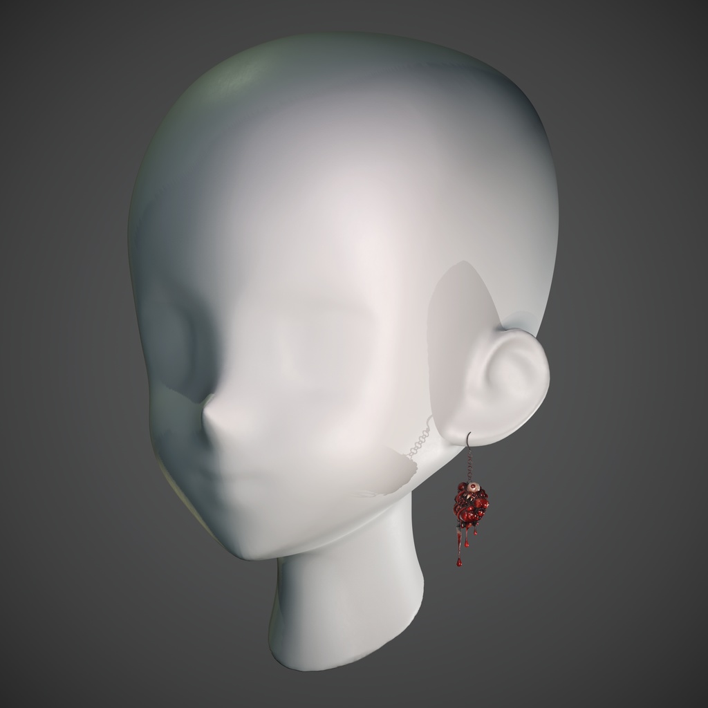 FleshPetal 肉花ピアス 3Dモデル