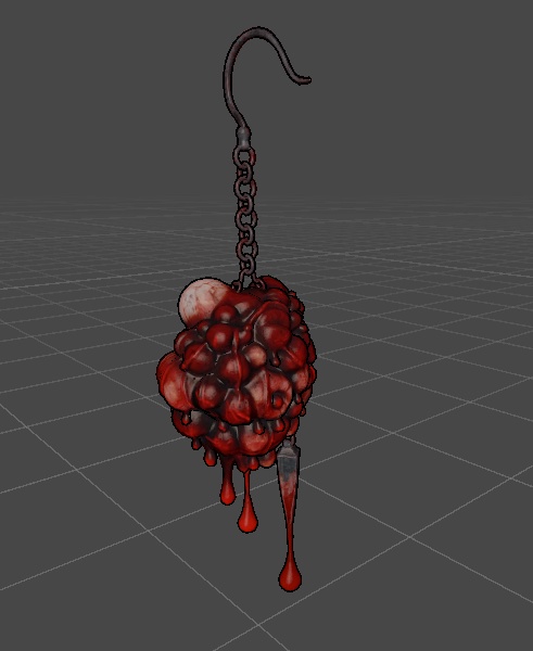 FleshPetal 肉花ピアス 3Dモデル