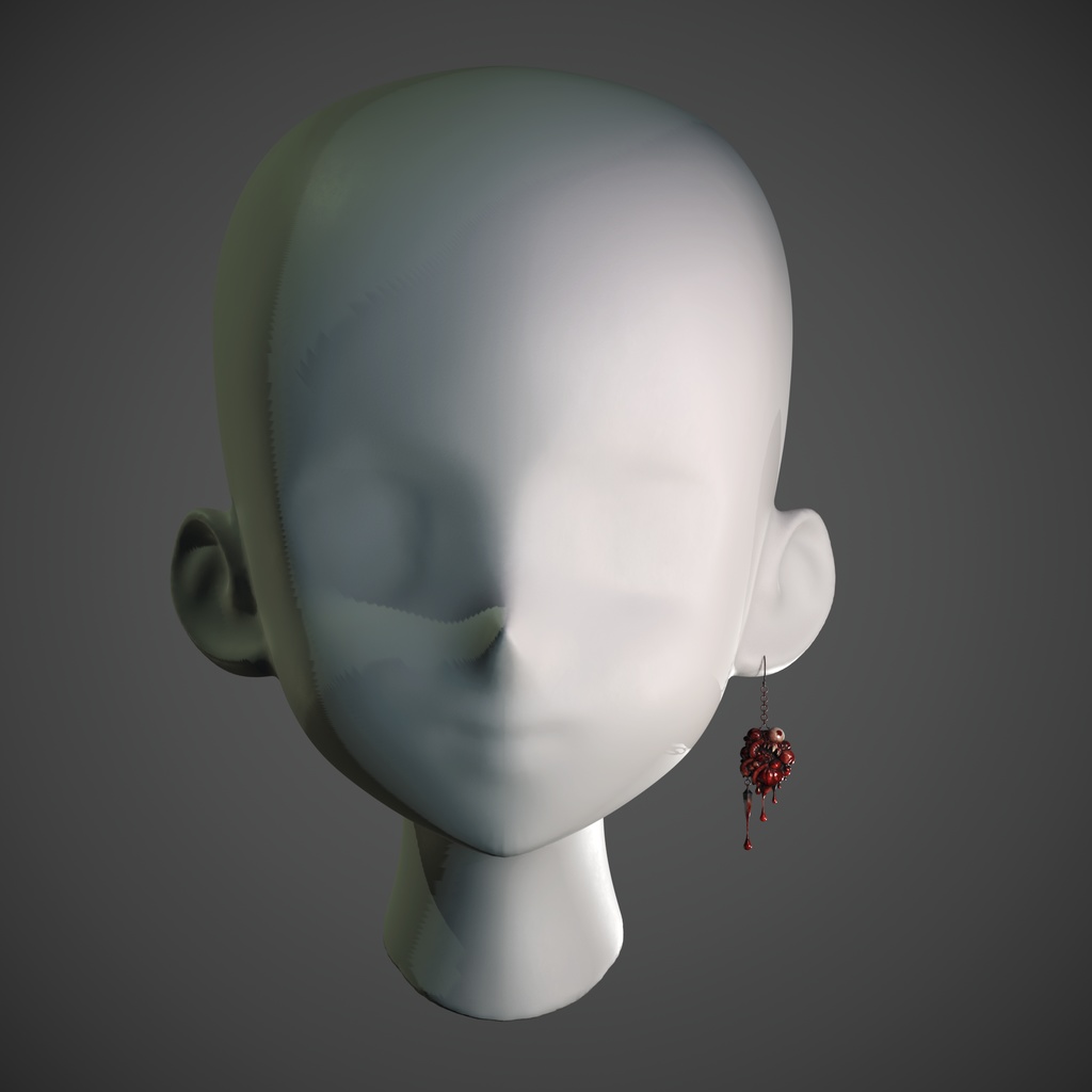 FleshPetal 肉花ピアス 3Dモデル