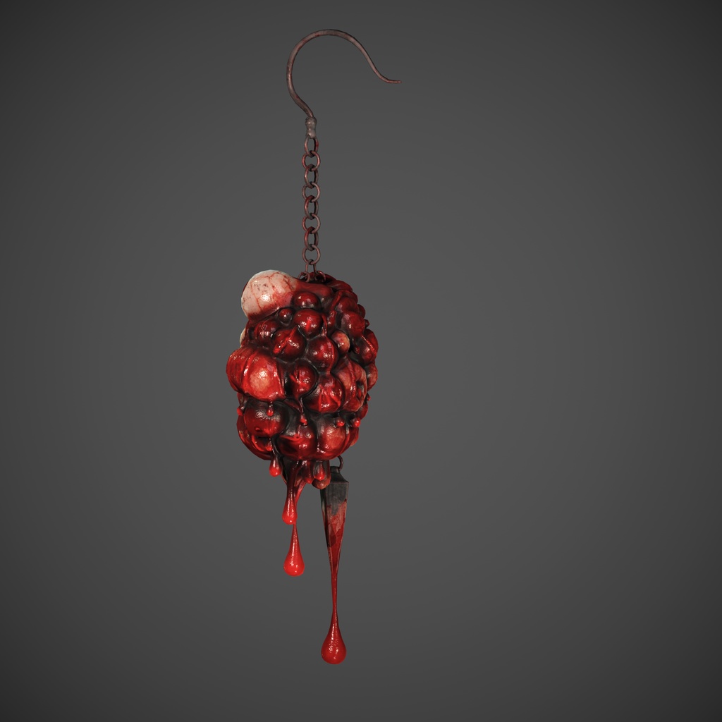 FleshPetal 肉花ピアス 3Dモデル