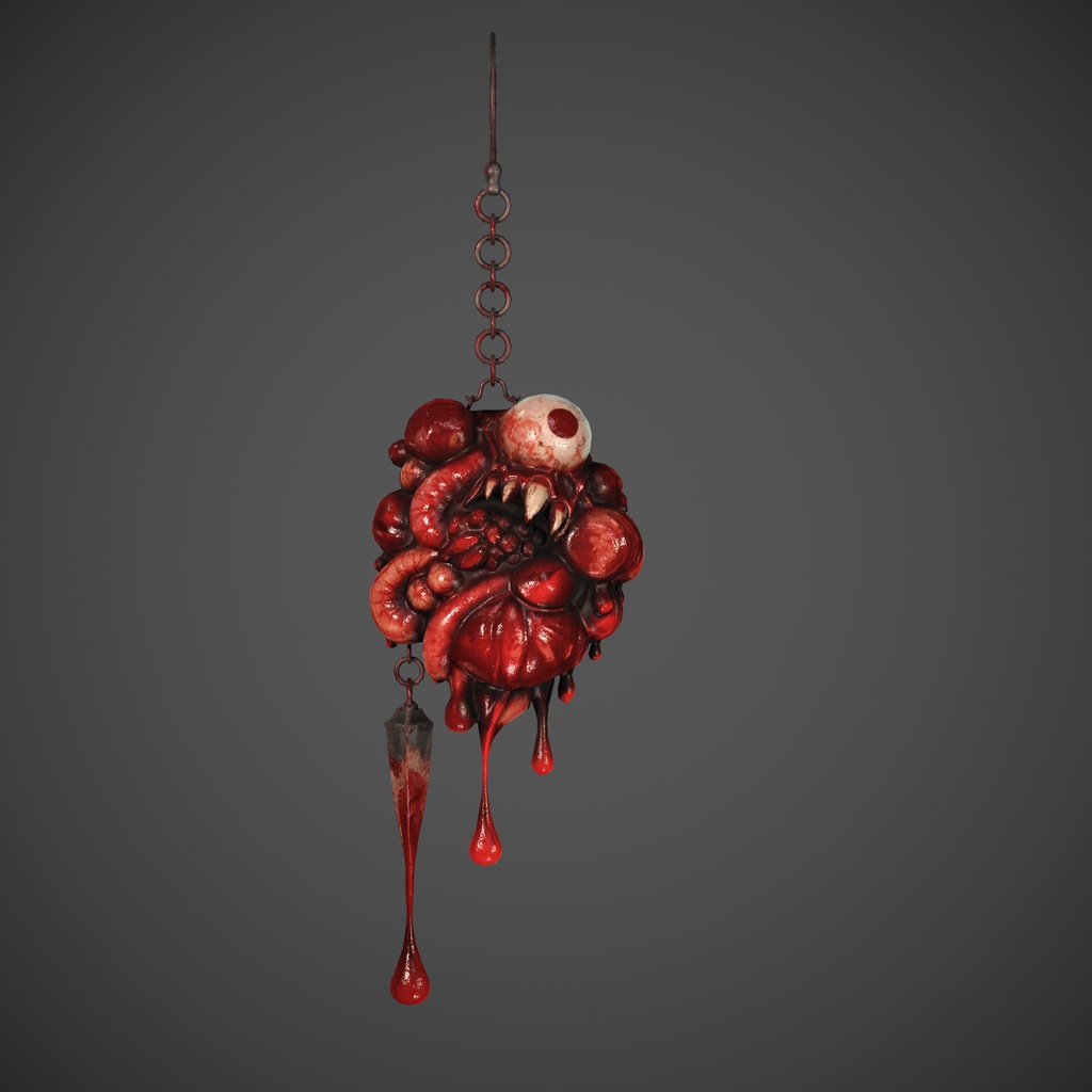 FleshPetal 肉花ピアス 3Dモデル