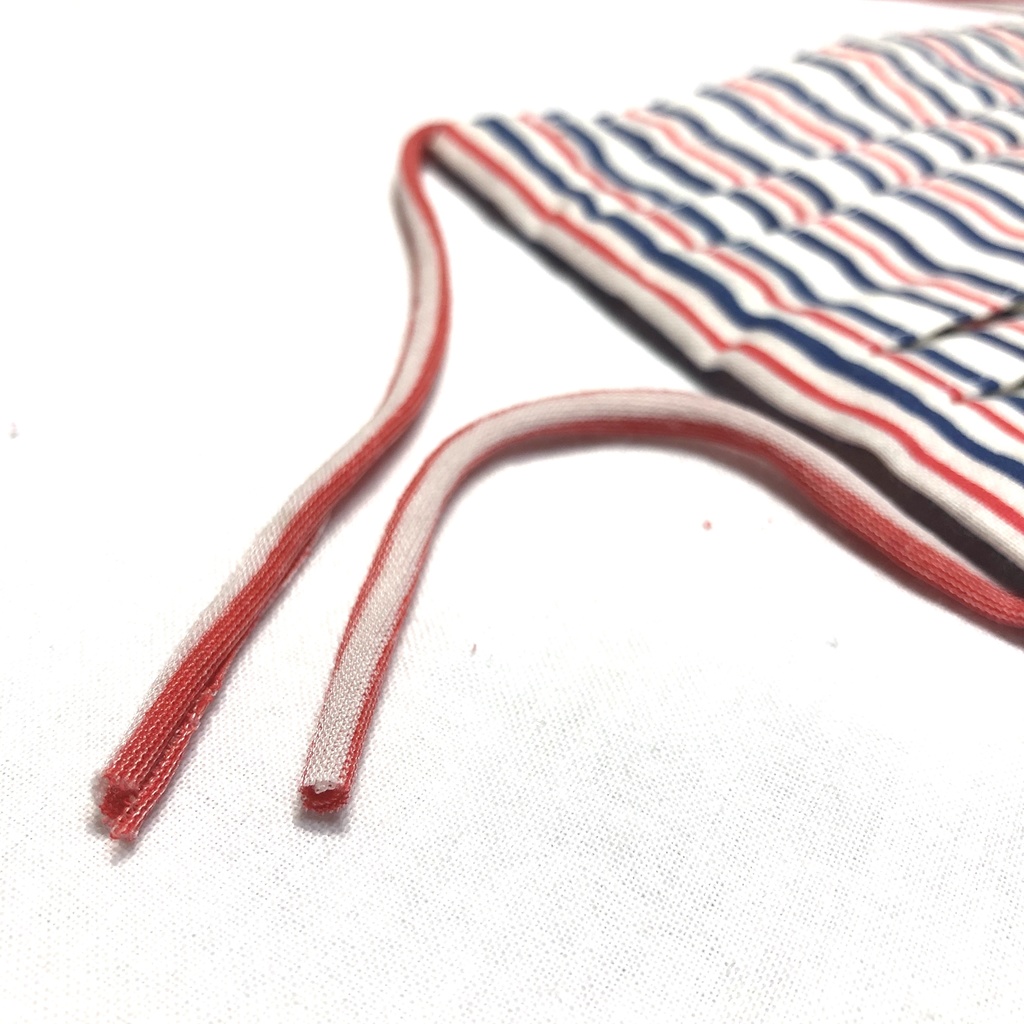 布プリーツマスク(小さめ)L/トリコロールストライプ