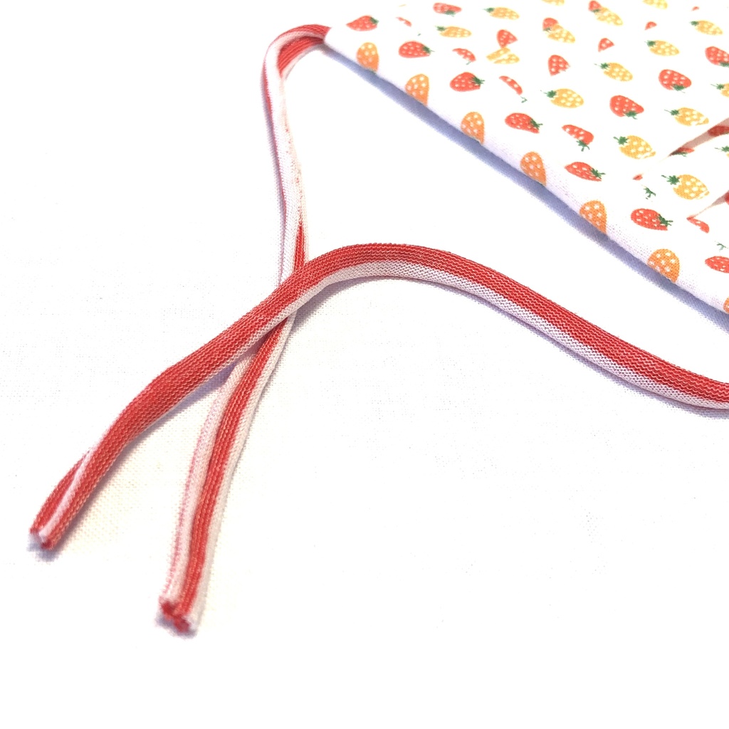 布プリーツマスク(小さめ)Q/オレンジイチゴ