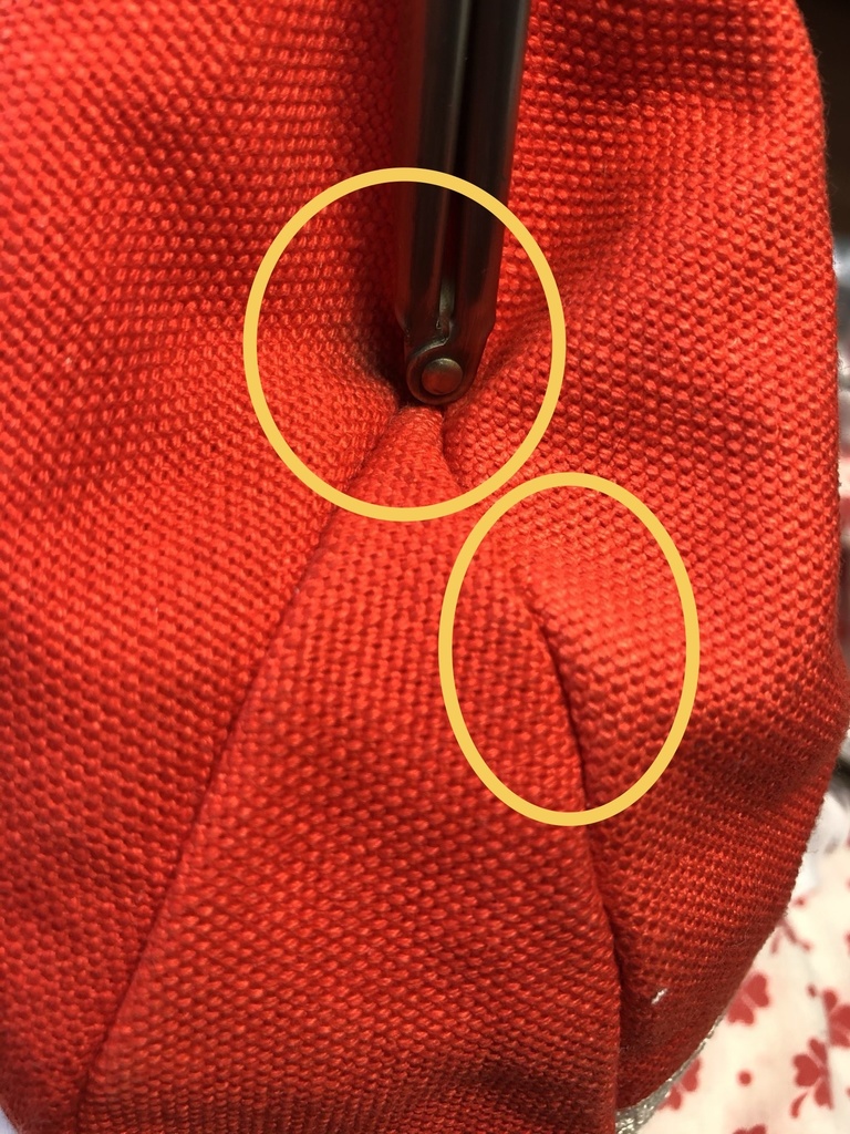 レトロポップがまぐちバッグB/マンダリンオレンジ×くろねこ