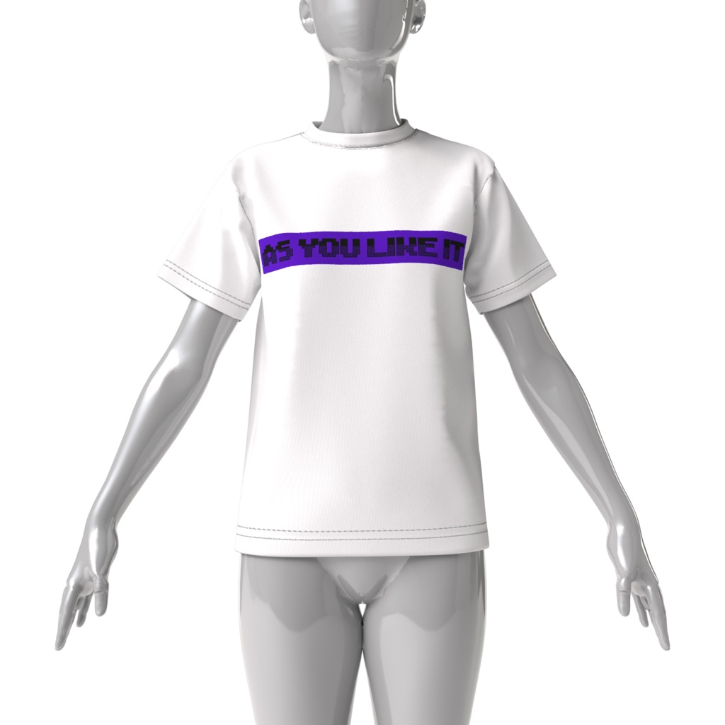 福良遊楽-シンプルロゴビッグシルエットTシャツ