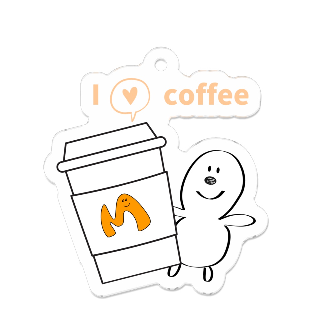 「I♡coffee」アクリルキーホルダー