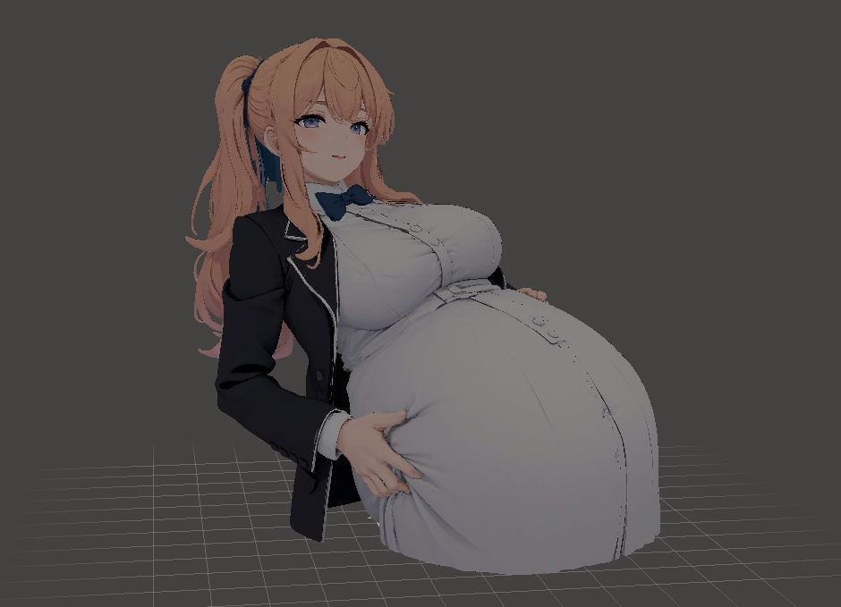 タキシード　妊婦　上半身