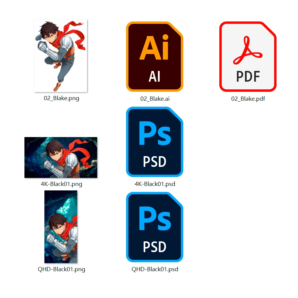 02 Character "Blake"【ベクター元データ収録】Complete Vector Set|布雷克・頂級向量工藝包