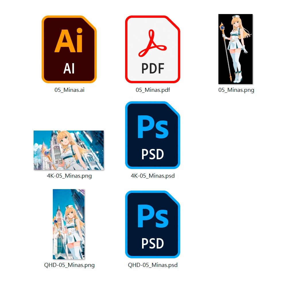 05 Character "Minas"【ベクター元データ収録】Complete Vector Set|米娜絲・向量工藝包