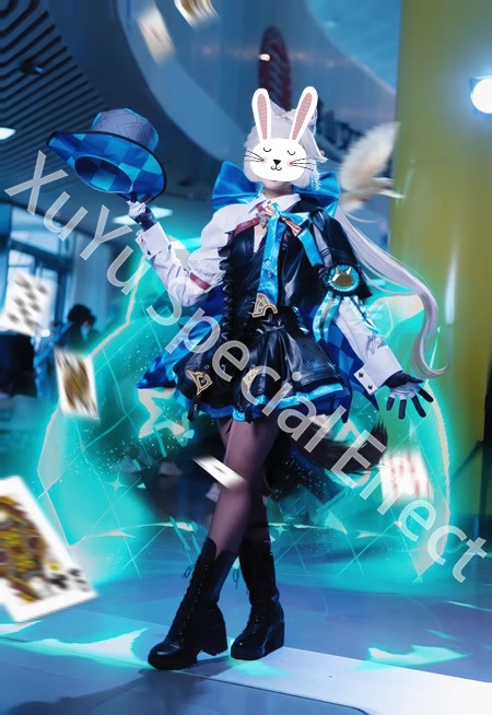 原神リネットコスプレ特殊効果 | Genshin Lynette Special Effectキャラクター スキル合成後の PSD + PNG ファイル | 即時自動発送