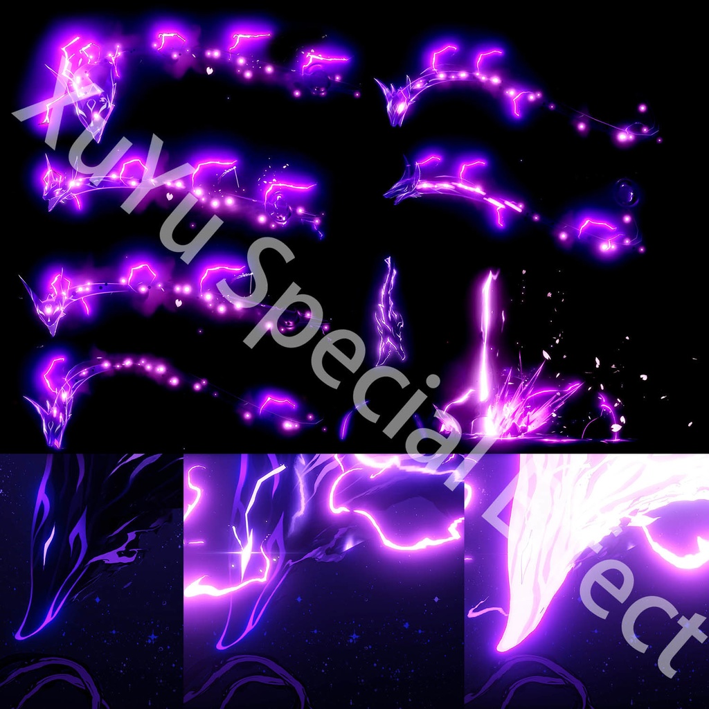 原神八重神子コスプレ特殊効果エフェクト | Genshin Yae Miko Effectキャラクター スキル合成後の PSD + PNG ファイル | 即時自動発送