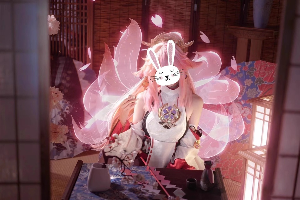 原神八重神子コスプレ特殊効果エフェクト | Genshin Yae Miko Effectキャラクター スキル合成後の PSD + PNG ファイル | 即時自動発送