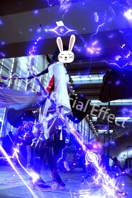 原神雷電将軍コスプレ用特殊効果雷電影|Genshin Beelzebul Raiden Ei Raiden Shogun Special Effectキャラクタースキルポスト合成に対応PSD+PNGファイル|即時自動発送