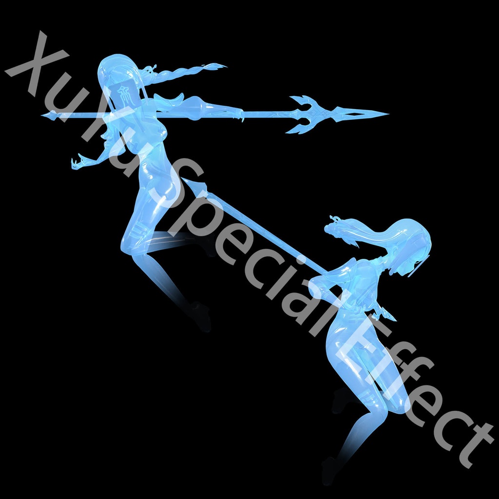 原神申鶴コスプレ用特殊効果|Genshin Shenhe Special Effectキャラクタースキルのポスト合成に対応PSD+PNGデジタルファイル|即時自動発送