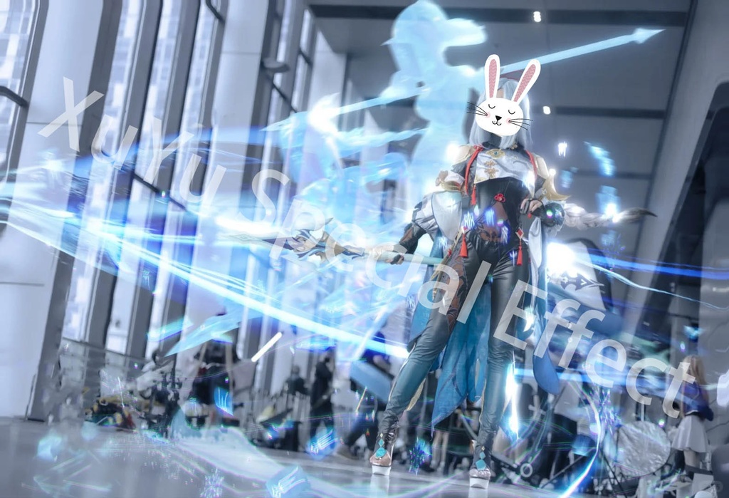 原神申鶴コスプレ用特殊効果|Genshin Shenhe Special Effectキャラクタースキルのポスト合成に対応PSD+PNGデジタルファイル|即時自動発送