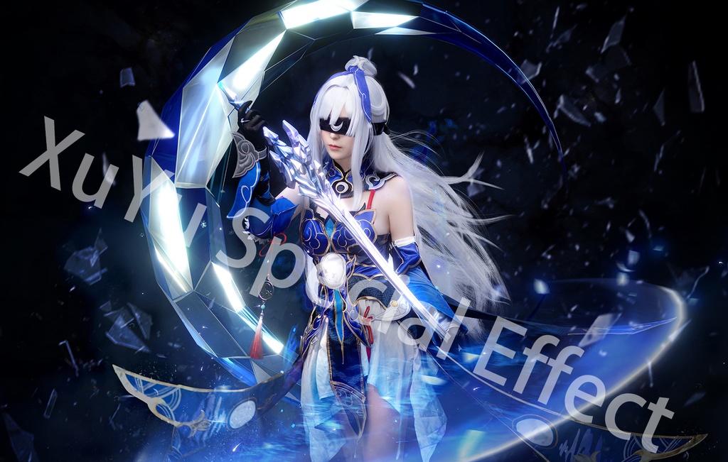 崩壊:スターレイル鏡流コスプレ用特殊効果|Honkai: Star Rail Jingliu Special Effectキャラクタースキルのポスト合成に対応PSD+PNGデジタルファイル|即時自動発送