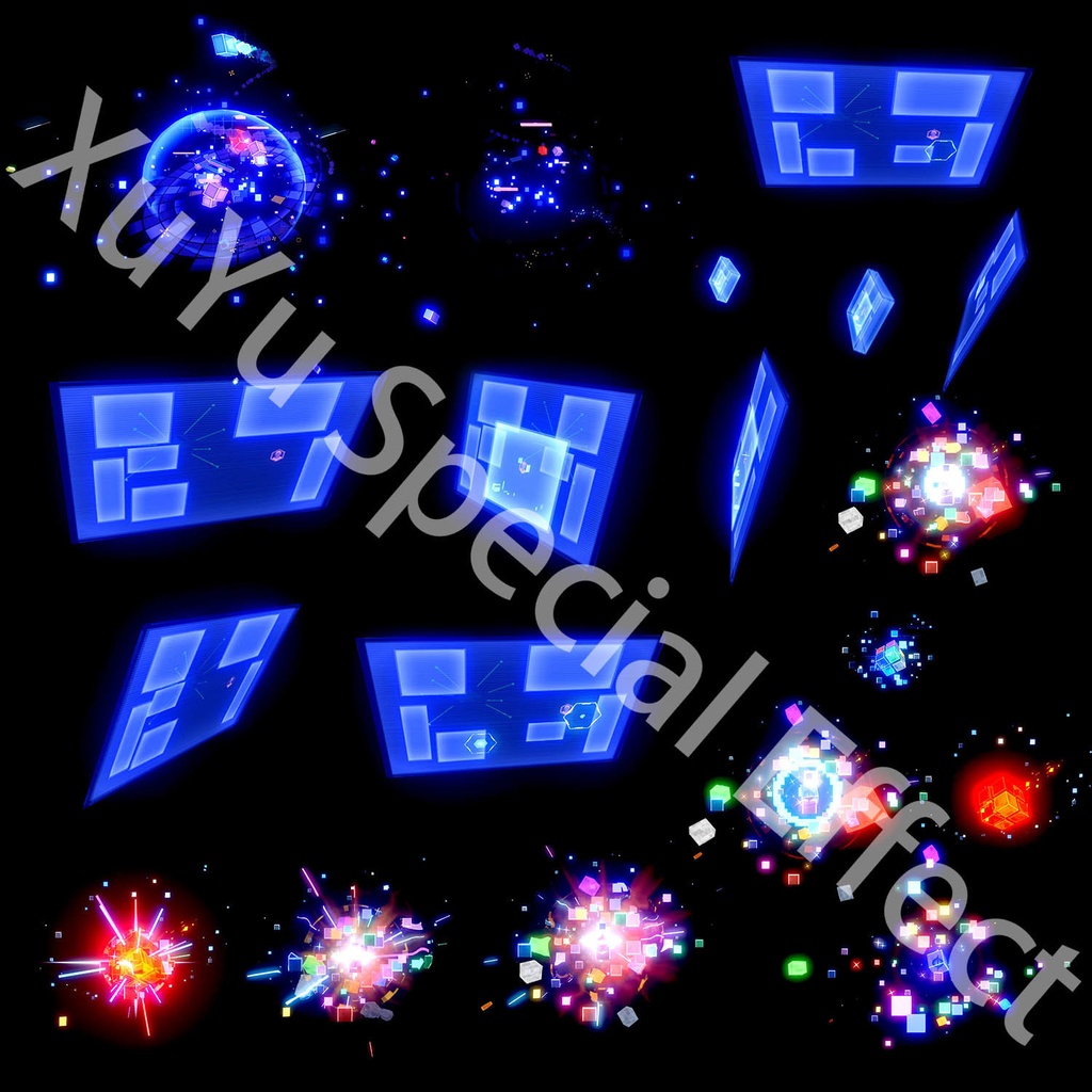 崩壊:スターレイル銀狼コスプレ用特殊効果|Honkai: Star Rail Silver Wolf Special Effectキャラクタースキルのポスト合成に対応PSD+PNGデジタルファイル|即時自動発送