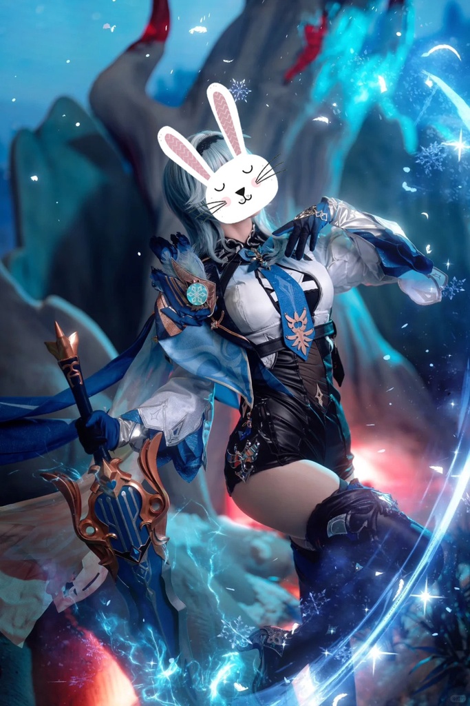 原神エウルアコスプレ用特殊効果|Genshin Eula Special Effectキャラクタースキルのポスト合成に対応PSD+PNGデジタルファイル|即時自動発送