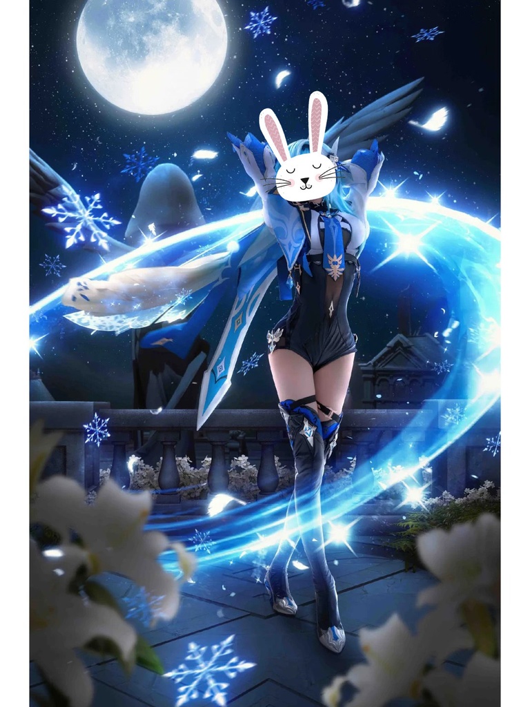 原神エウルアコスプレ用特殊効果|Genshin Eula Special Effectキャラクタースキルのポスト合成に対応PSD+PNGデジタルファイル|即時自動発送