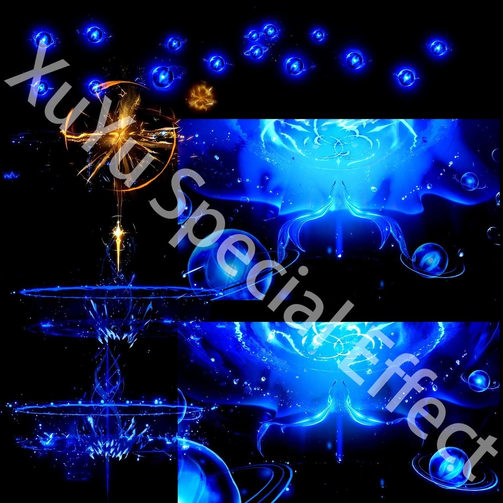 原神ヌヴィレットコスプレ用特殊効果|Genshin Neuvillette Cosplay Special Effectキャラクタースキルのポスト合成に対応PSD+PNGデジタルファイル|即時自動発送