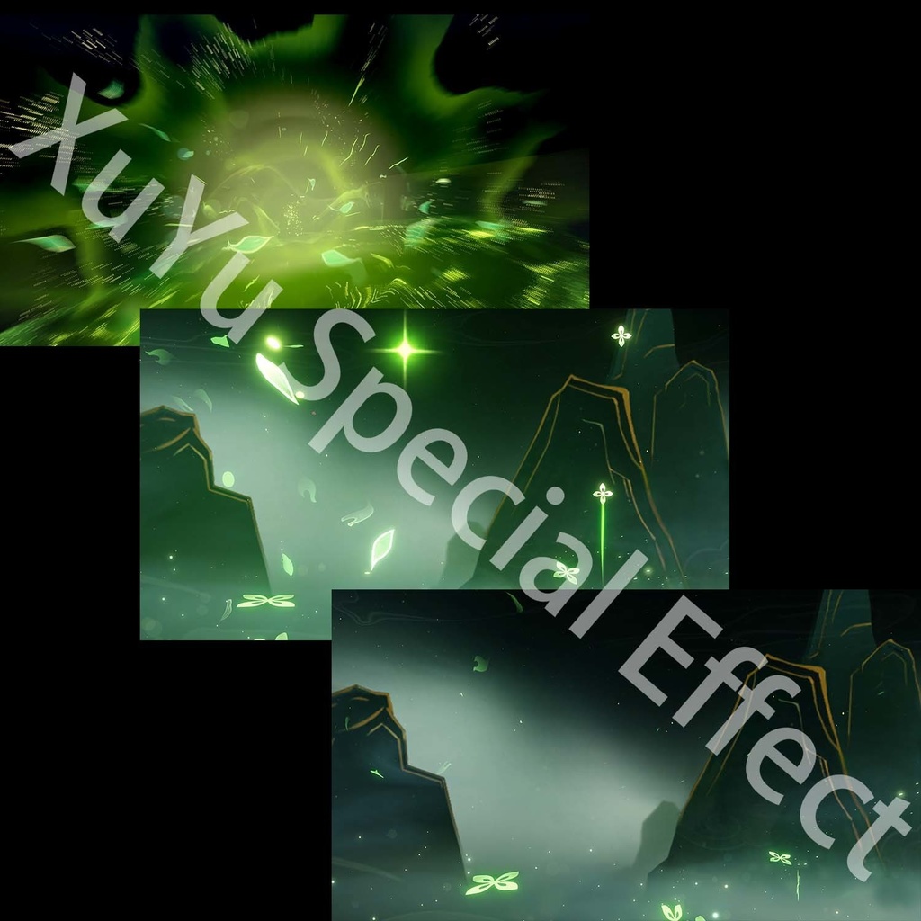 原神白朮コスプレ用特殊効果|Genshin Impact Baizhu Cosplay Special Effectキャラクタースキルのポスト合成に対応PSD+PNGデジタルファイル|即時自動発送