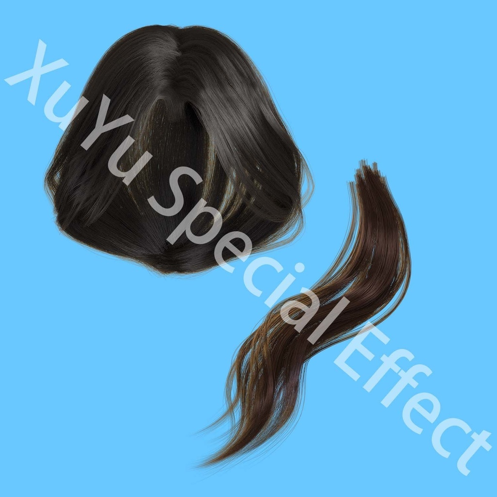 コスプレ用シミュレートされた髪長い髪の束普遍的なPNG素材｜ Cosplay Universal Material Simulated Hair Strands素材セットポスト合成に対応PNGデジタルファイル|即時自動発送