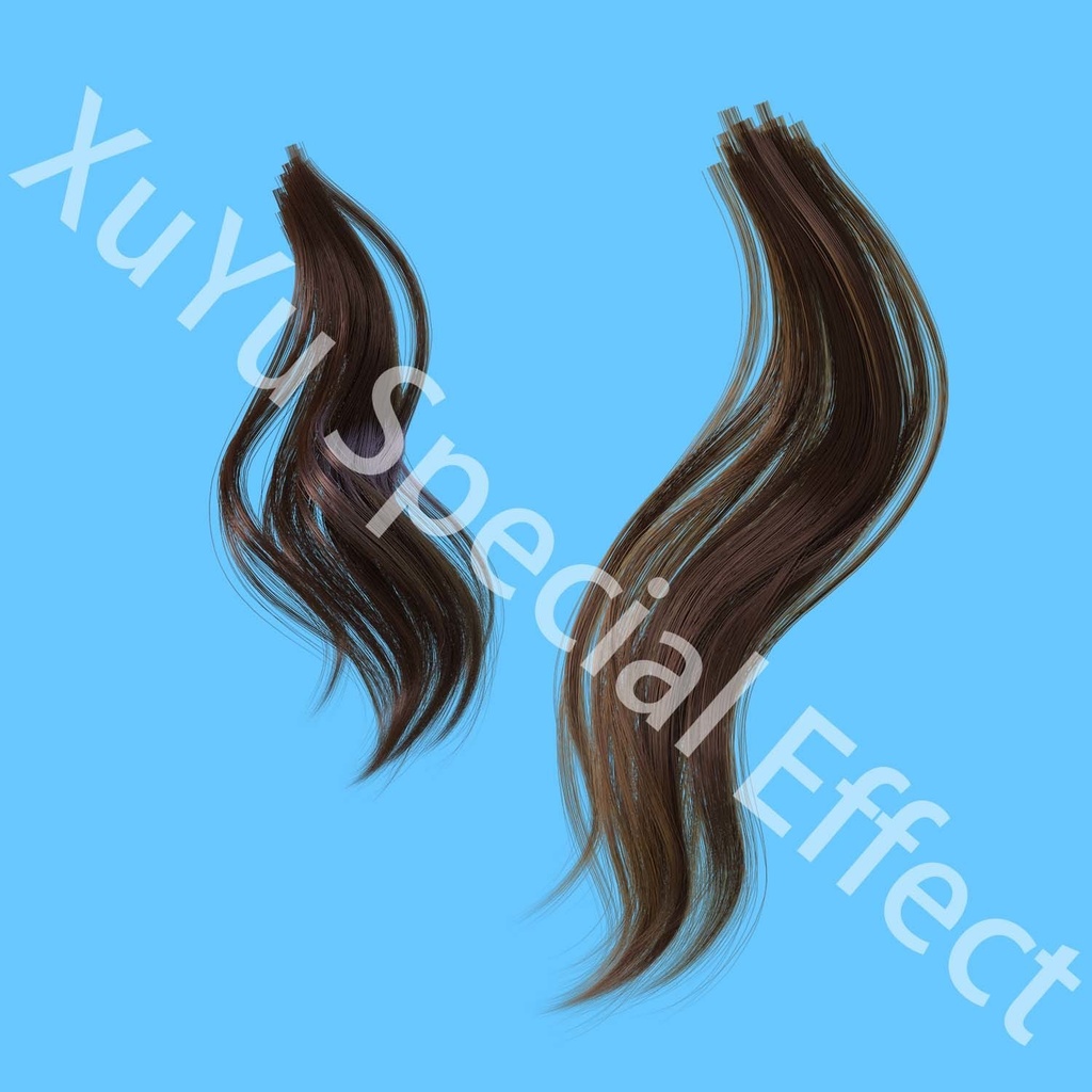 コスプレ用シミュレートされた髪長い髪の束普遍的なPNG素材| Cosplay Universal Material Simulated Hair Strands素材セットポスト合成に対応PNGデジタルファイル|即時自動発送