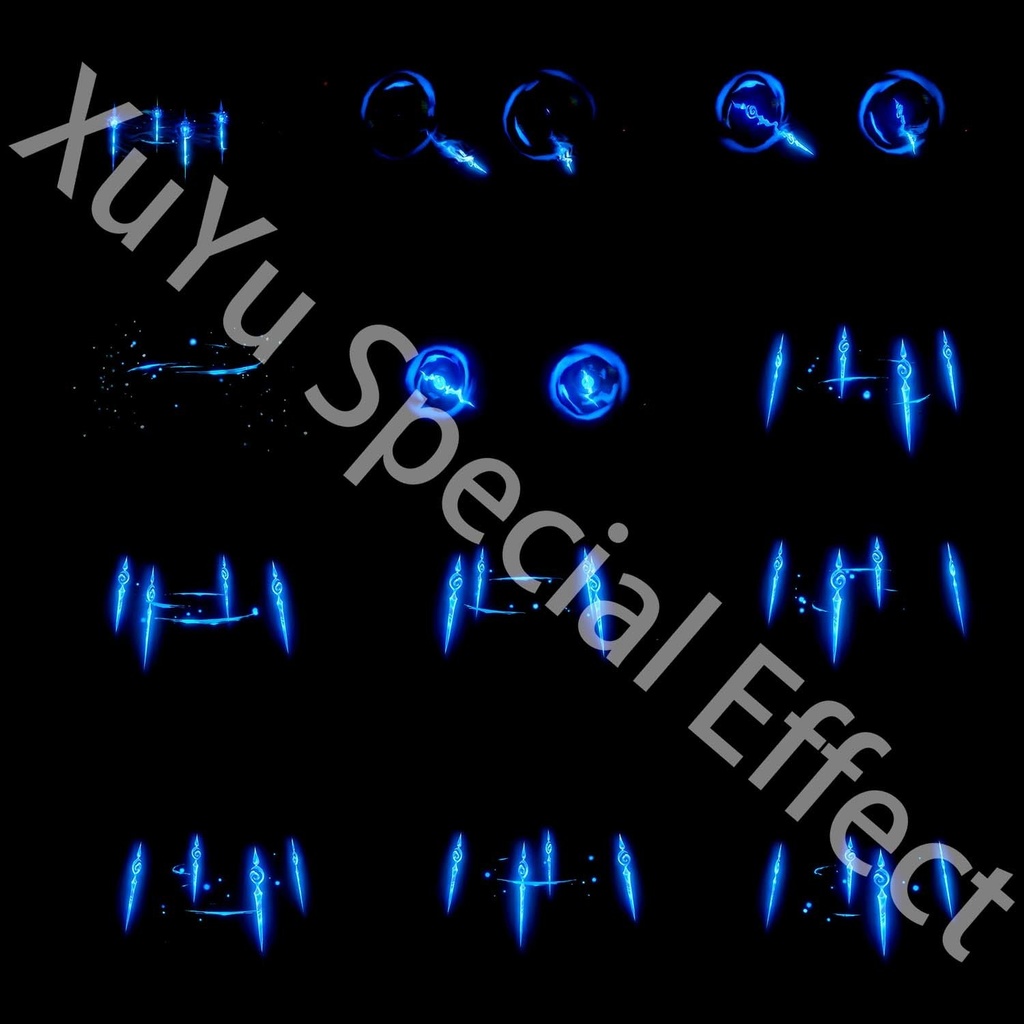 原神行秋コスプレ用特殊効果|Genshin Impact Xingqiu Cosplay Special Effectキャラクタースキルのポスト合成に対応PSD+PNGデジタルファイル|即時自動発送