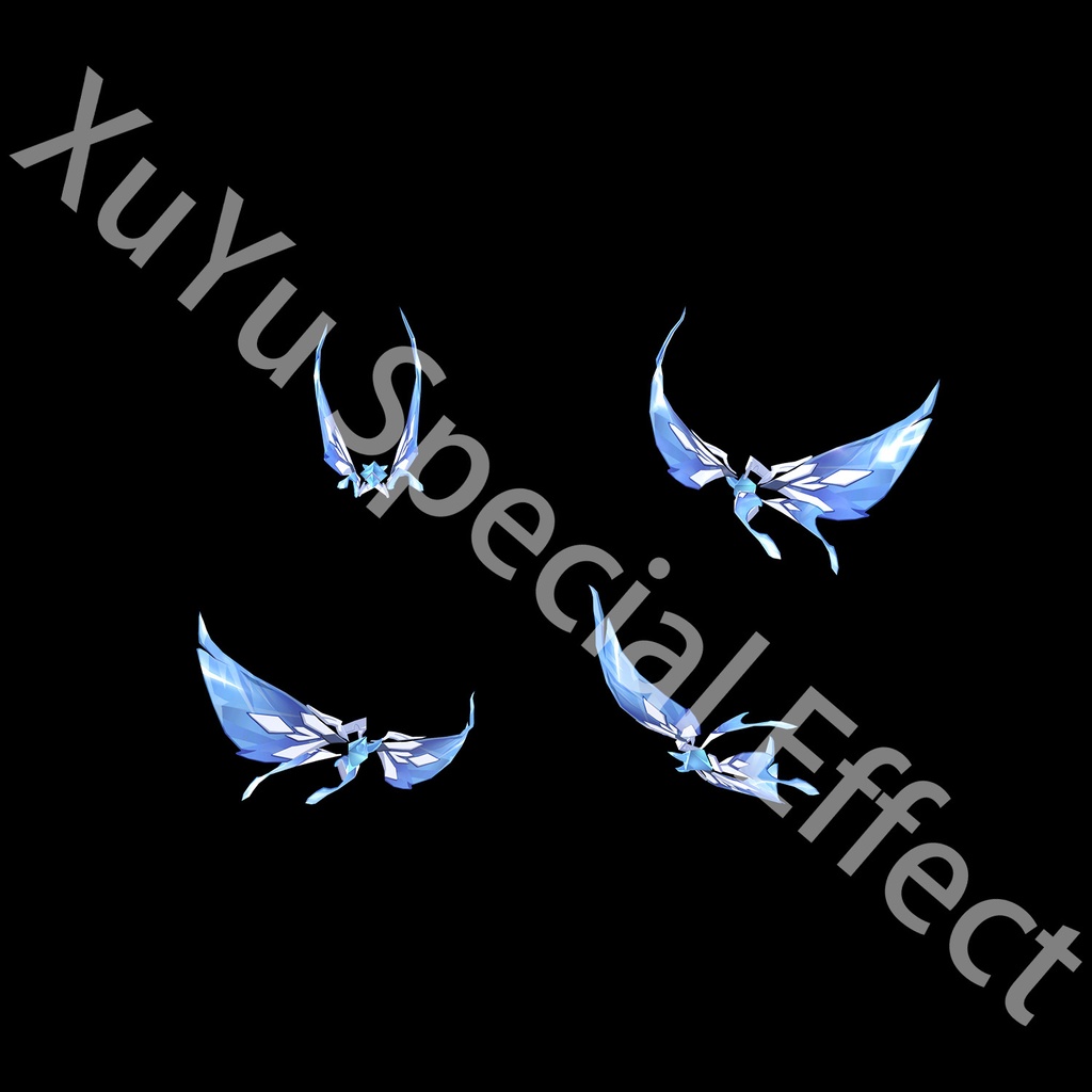 原神晶蝶コスプレ用特殊効果|Genshin Impact Crystalfly Trap Cosplay Special Effectキャラクタースキルのポスト合成に対応PSD+PNGデジタルファイル|即時自動発送