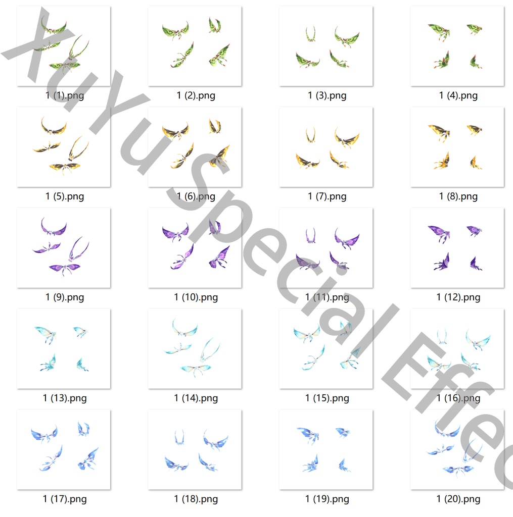 原神晶蝶コスプレ用特殊効果|Genshin Impact Crystalfly Trap Cosplay Special Effectキャラクタースキルのポスト合成に対応PSD+PNGデジタルファイル|即時自動発送