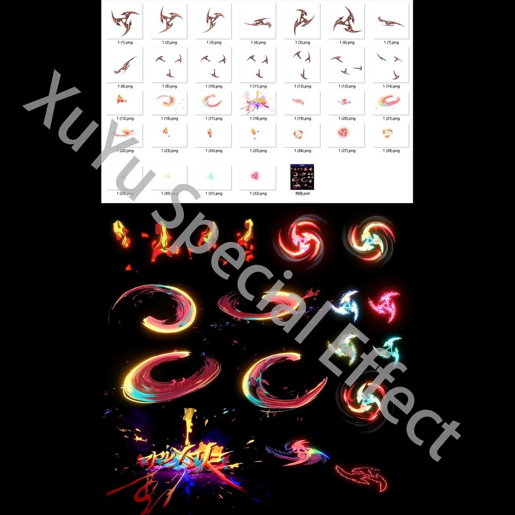 崩壊:スターレイル 乱破コスプレ用特殊効果|Honkai: Star Rail Rappa Special Effectキャラクタースキルのポスト合成に対応PSD+PNGデジタルファイル|即時自動発送